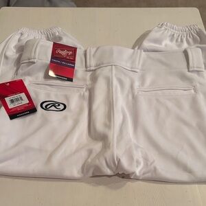 NWT Rawlings Youth Baseball Pants in White